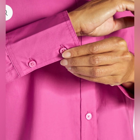 Banana Republic Pink Button Down Shirt sz Small PtP 20” - Picture 5 of 7